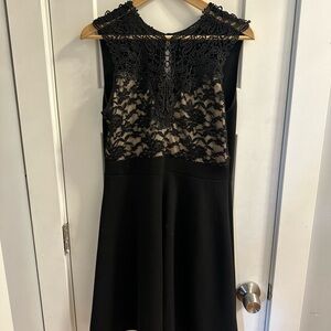 Elegant Vintage Black Lace Dress